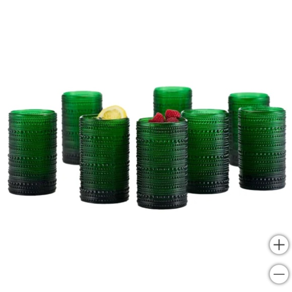 Fortessa Jupiter Drink Glass 13oz Green Glasses, Set of 8 New in Box - Picture 1 of 7